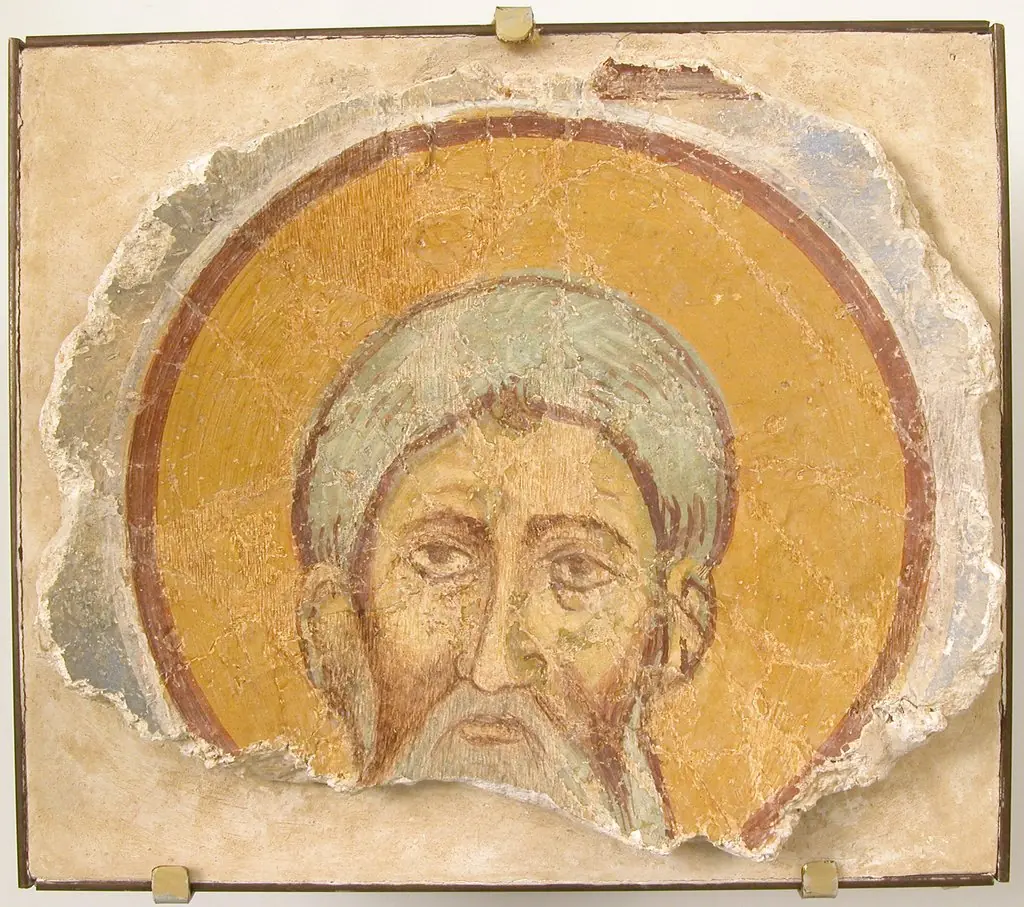 Wall Painting of a Male Saint, by Unknown, 1150