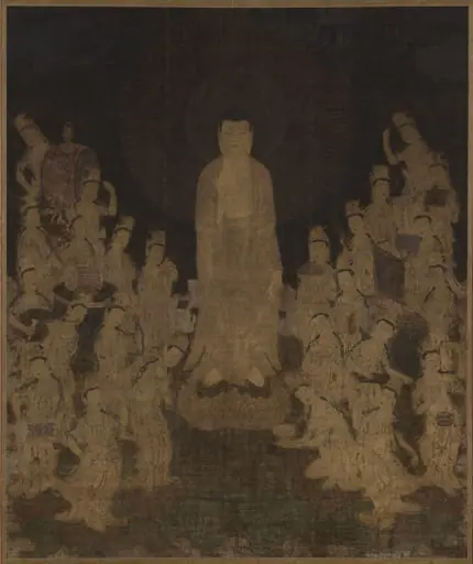 Welcoming Descent of Amida with Twenty-Five Bodhisattvas, by Unknown