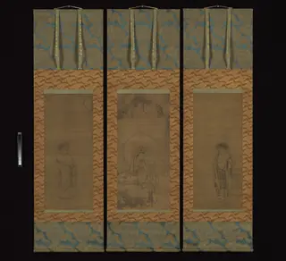 White-Robed Guanyin with Hanshan and Shide, by Unknown, 1349