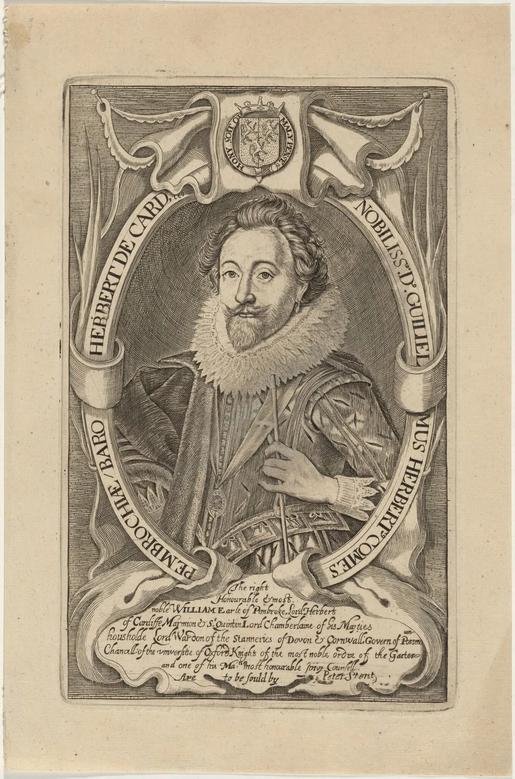 William Herbert, Third Earl of Pembroke, by Unknown, ink, 1621