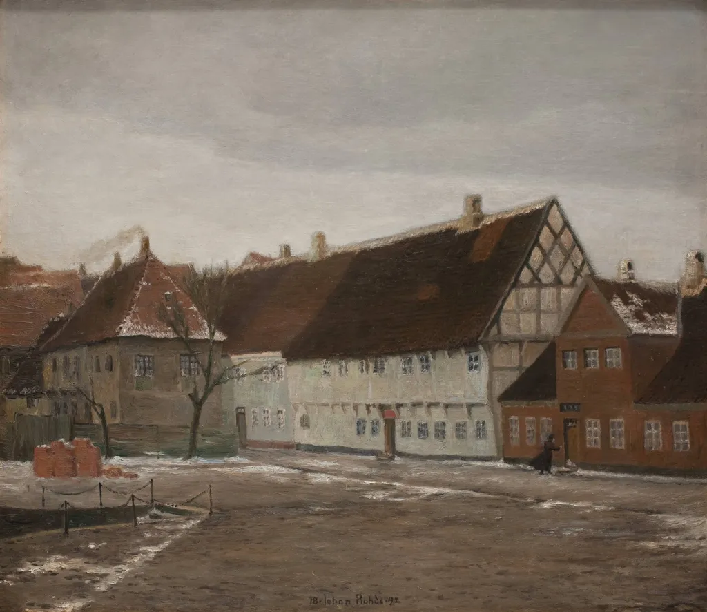 Winter Evening in Ribe, Jutland, by Unknown, 1892