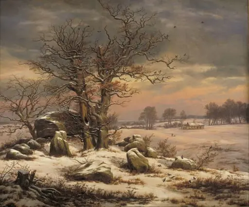 Winter Landscape near Vordingborg, Denmark, by Unknown