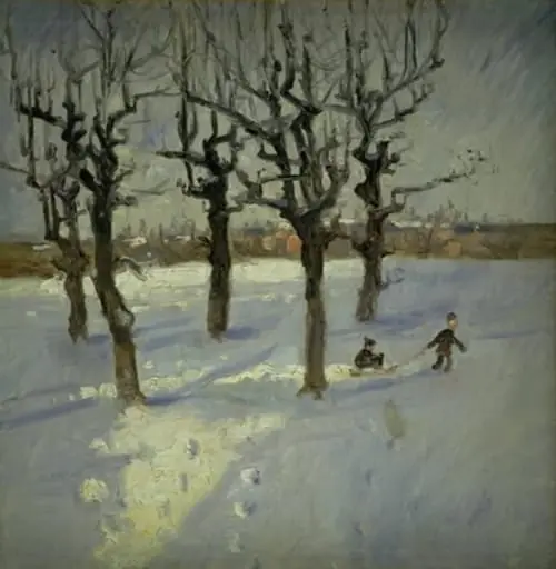 Winter Scene in a Suburb of Copenhagen, by Unknown