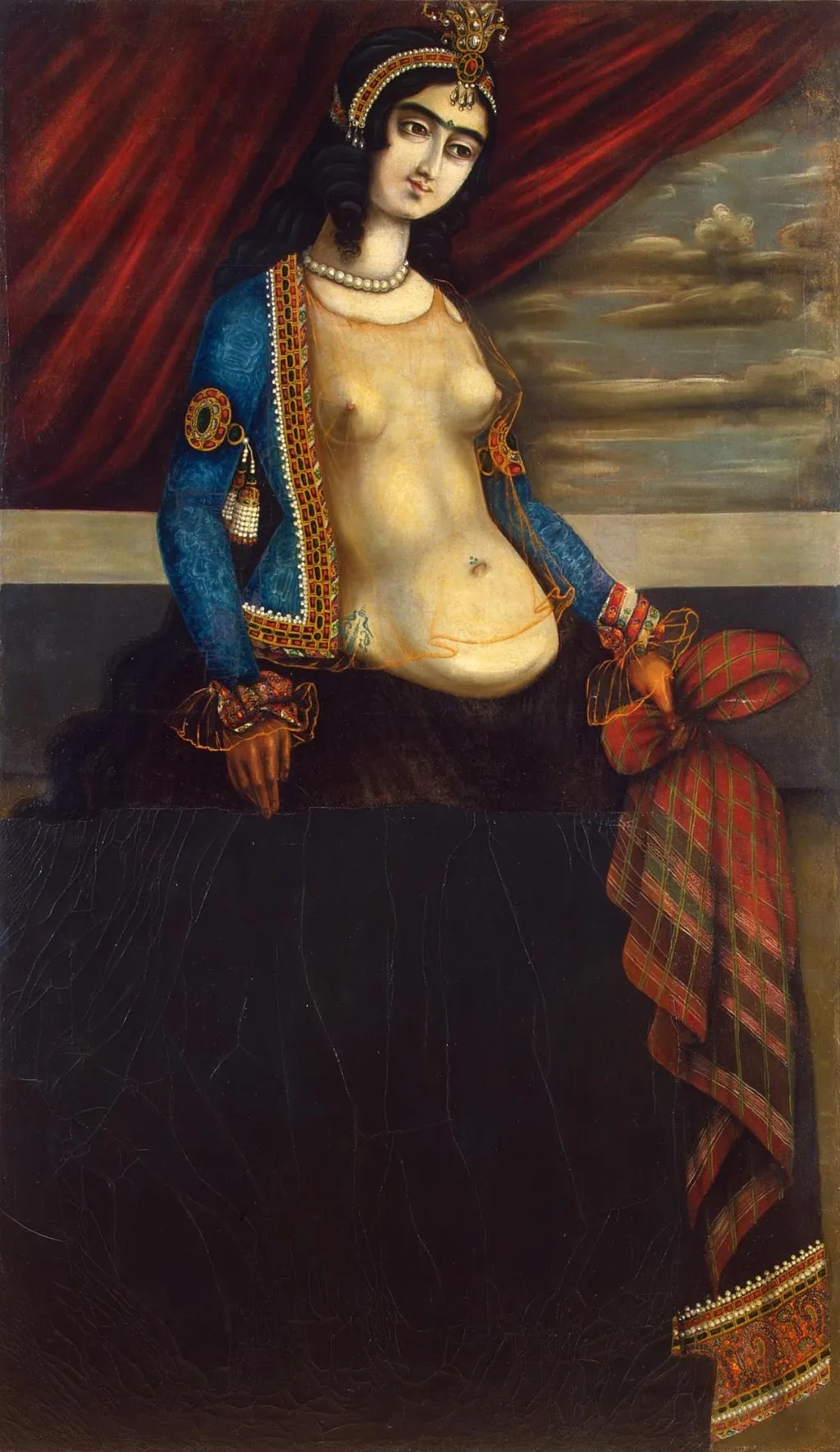 Woman Holding a Shawl, by Unknown, unspecified, 1850