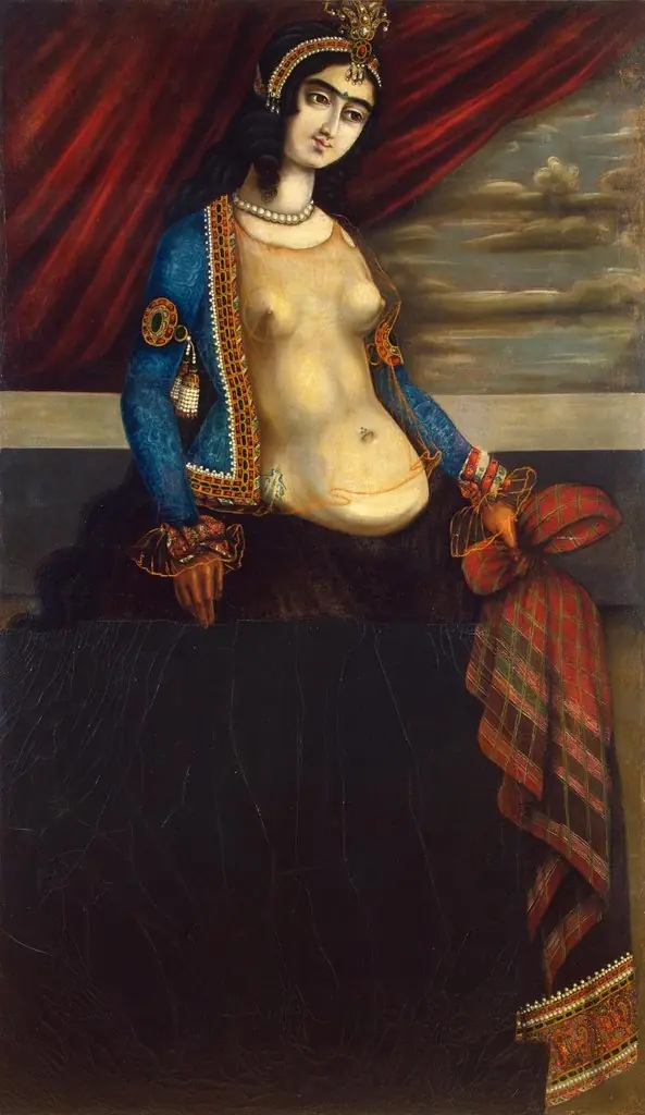 Woman Holding a Shawl, by Unknown