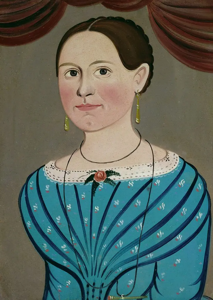 Woman in a Blue Dress, by Unknown