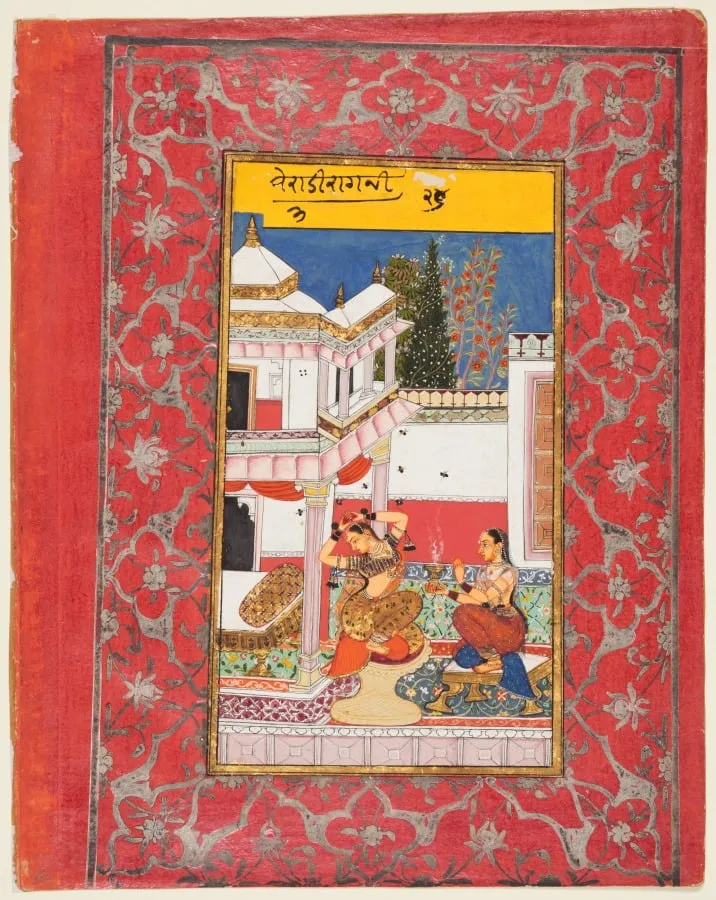 Woman Longing for Her Lover: Verati Ragini of Dipak, from a Ragamala, by Unknown, unspecified, 1655