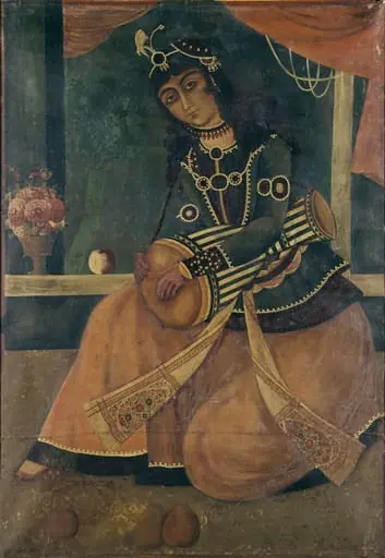 Woman Playing a Drum, by Unknown