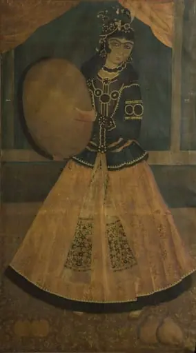 Woman Playing a Tambourine, by Unknown