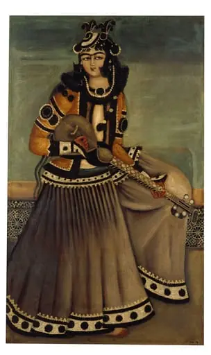 Woman Playing a tar, by Unknown