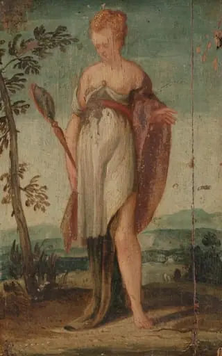 Woman with Mirror, by Unknown
