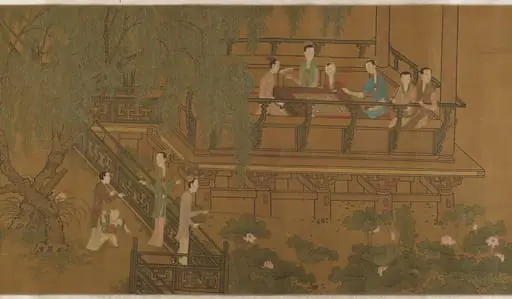 明   佚名   舊傳周昉   閑庭仕女圖   卷|Women and children in a garden, by Unknown, 1777