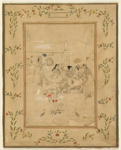 Women playing at cross-dressing, by Unknown