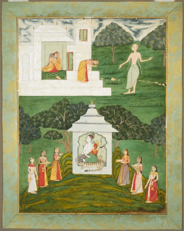 Worship of Shiva and Devi, by Unknown, unspecified, 1704
