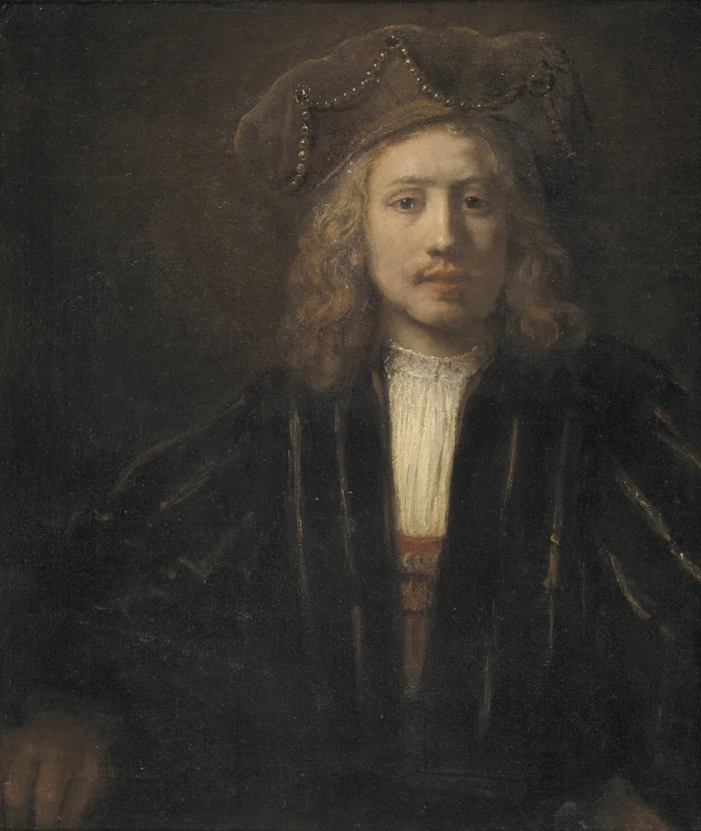 Young Man in a Pearl-trimmed Cap, by Unknown, 1654