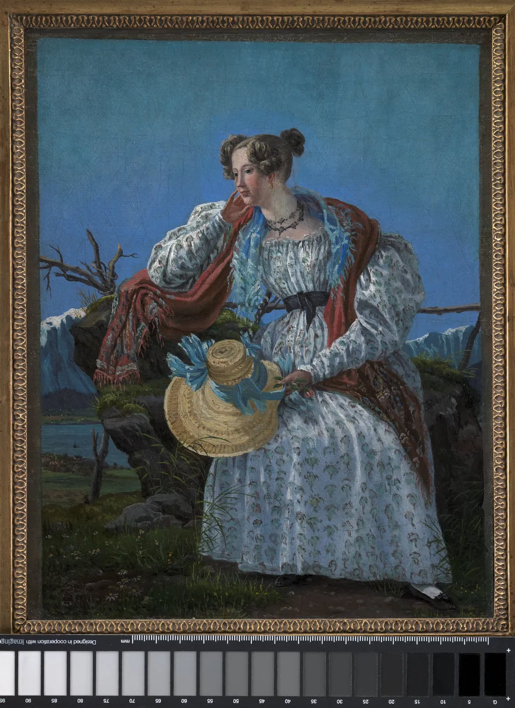 Young Woman Sitting in a Norwegian Landscape, by Unknown, unspecified, 1834