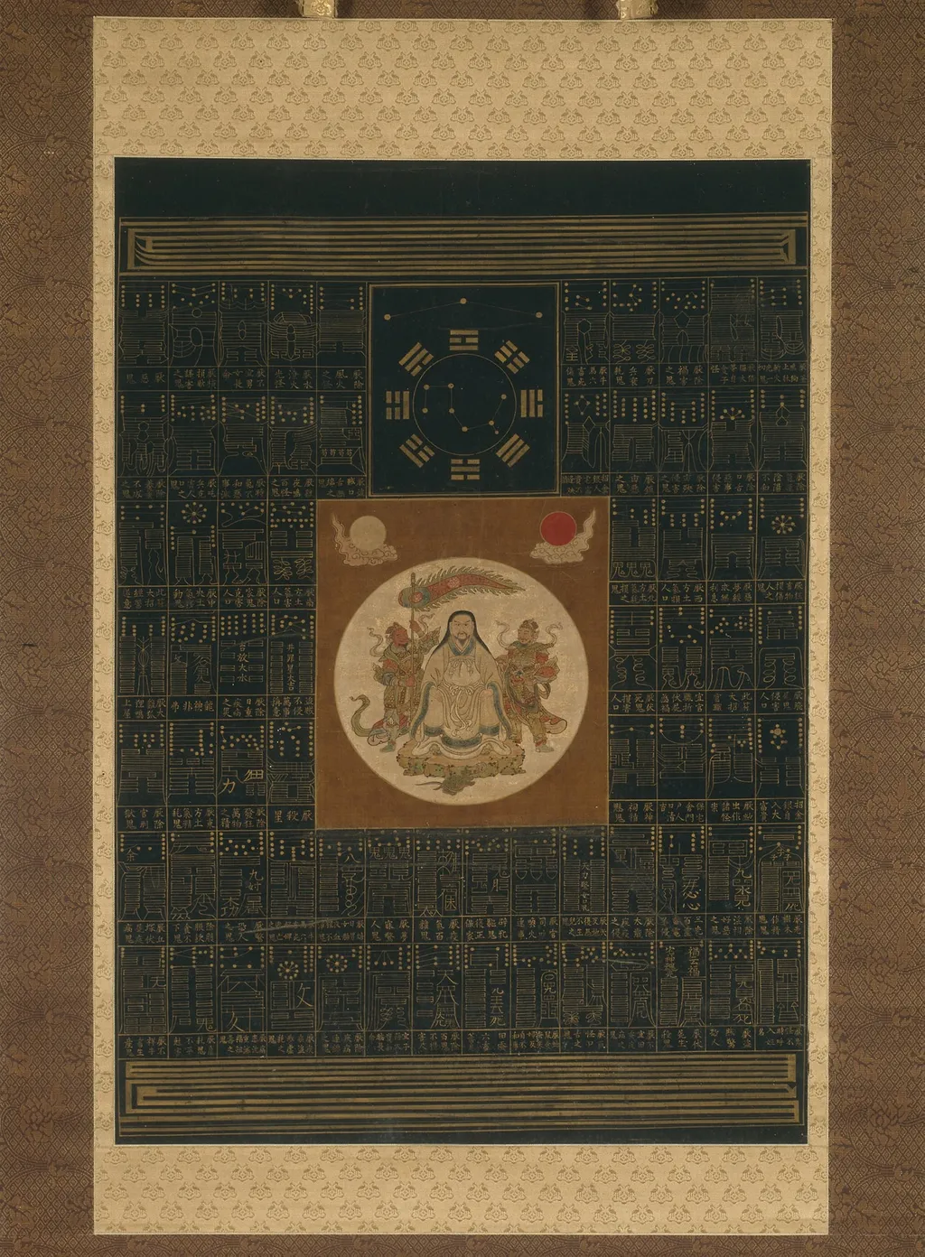 Zhenwu with the Eight Trigrams, the Northern Dipper, and Talismans, by Unknown, unspecified, 1700