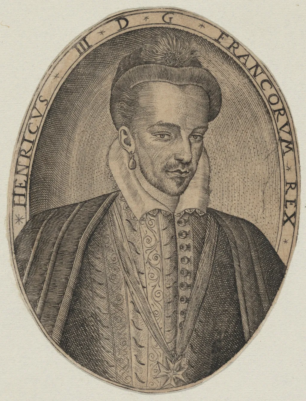 Henry III, King of France, by Unknown 16th Century, ink, 1550