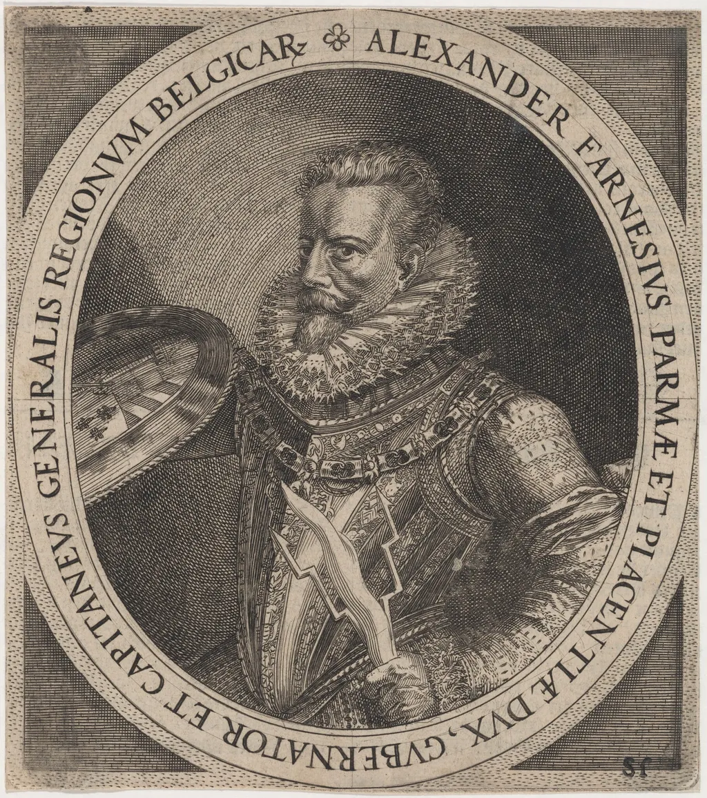 Alexander Farnese, Duke of Parma, by Unknown 19th Century, ink, 1850