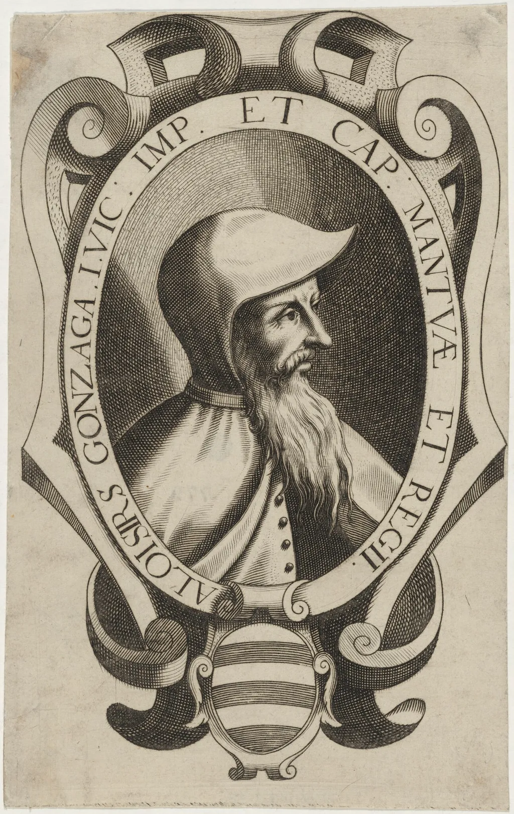 Aloisius Gonzaga, Marquess of Mantua, by Unknown 19th Century, ink, 1850
