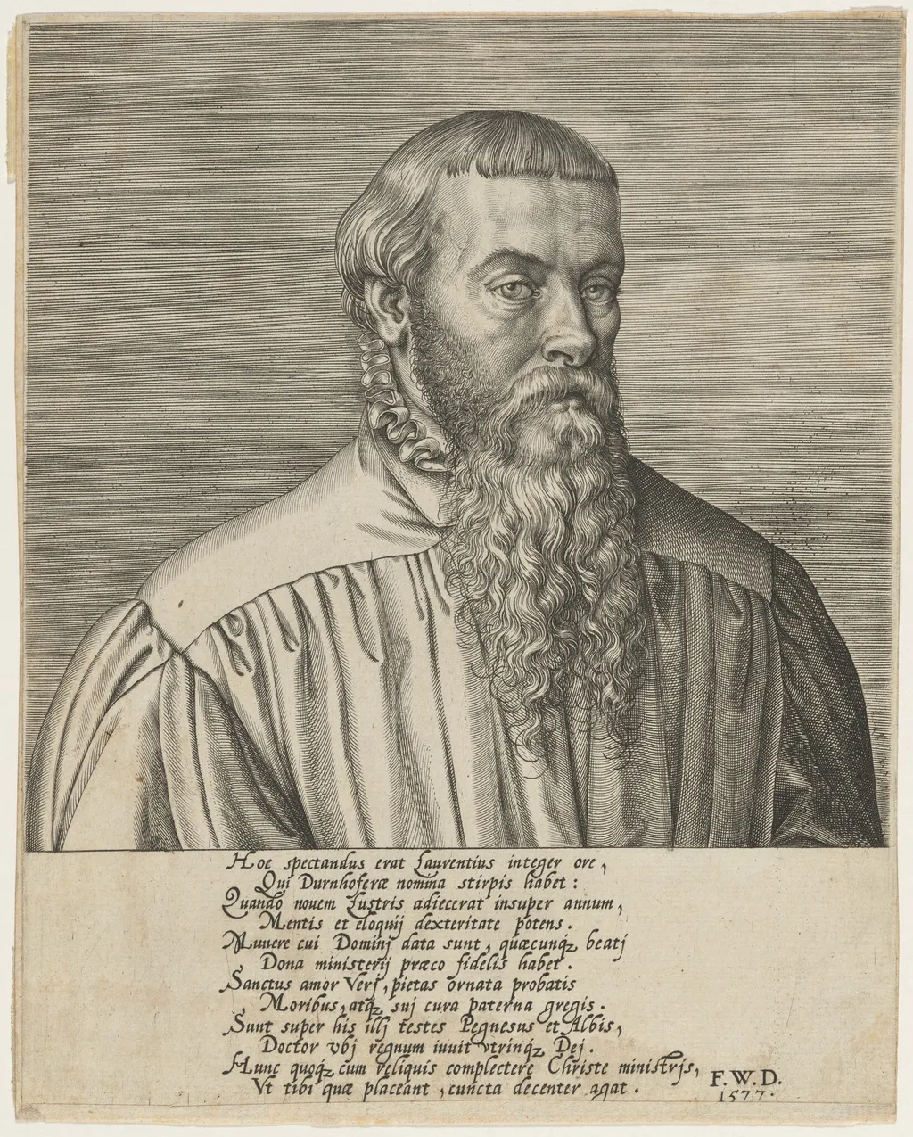 Andreas Laurent, Doctor of Henry IV of France, by Unknown 19th Century, ink, 1577