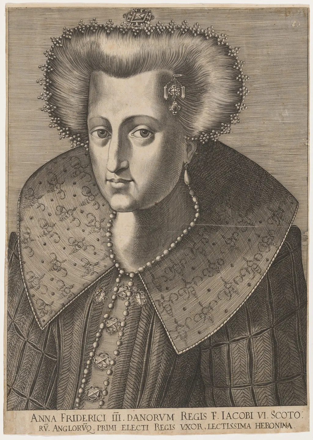 Anne of Denmark, by Unknown 19th Century, ink, 1850