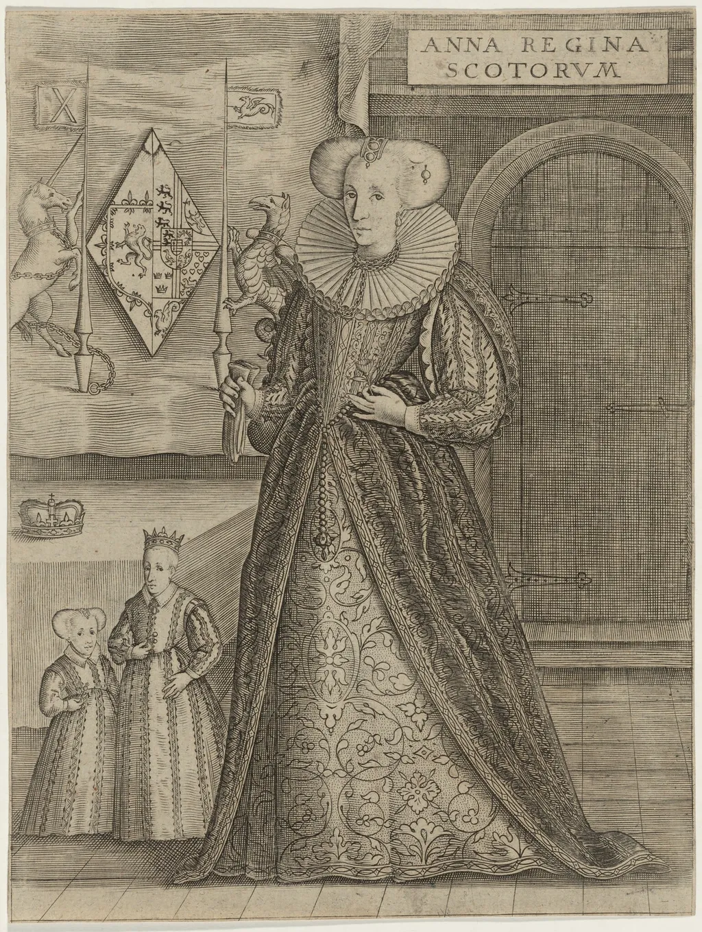 Anne of Denmark, by Unknown 19th Century, ink, 1850