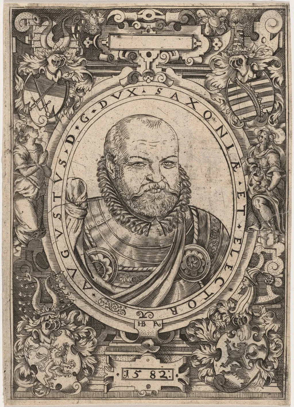 Augustus, Duke of Saxony, by Unknown 19th Century, ink, 1582