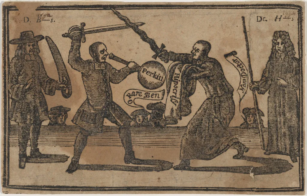Battle with Swords, by Unknown 19th Century, ink, 1710