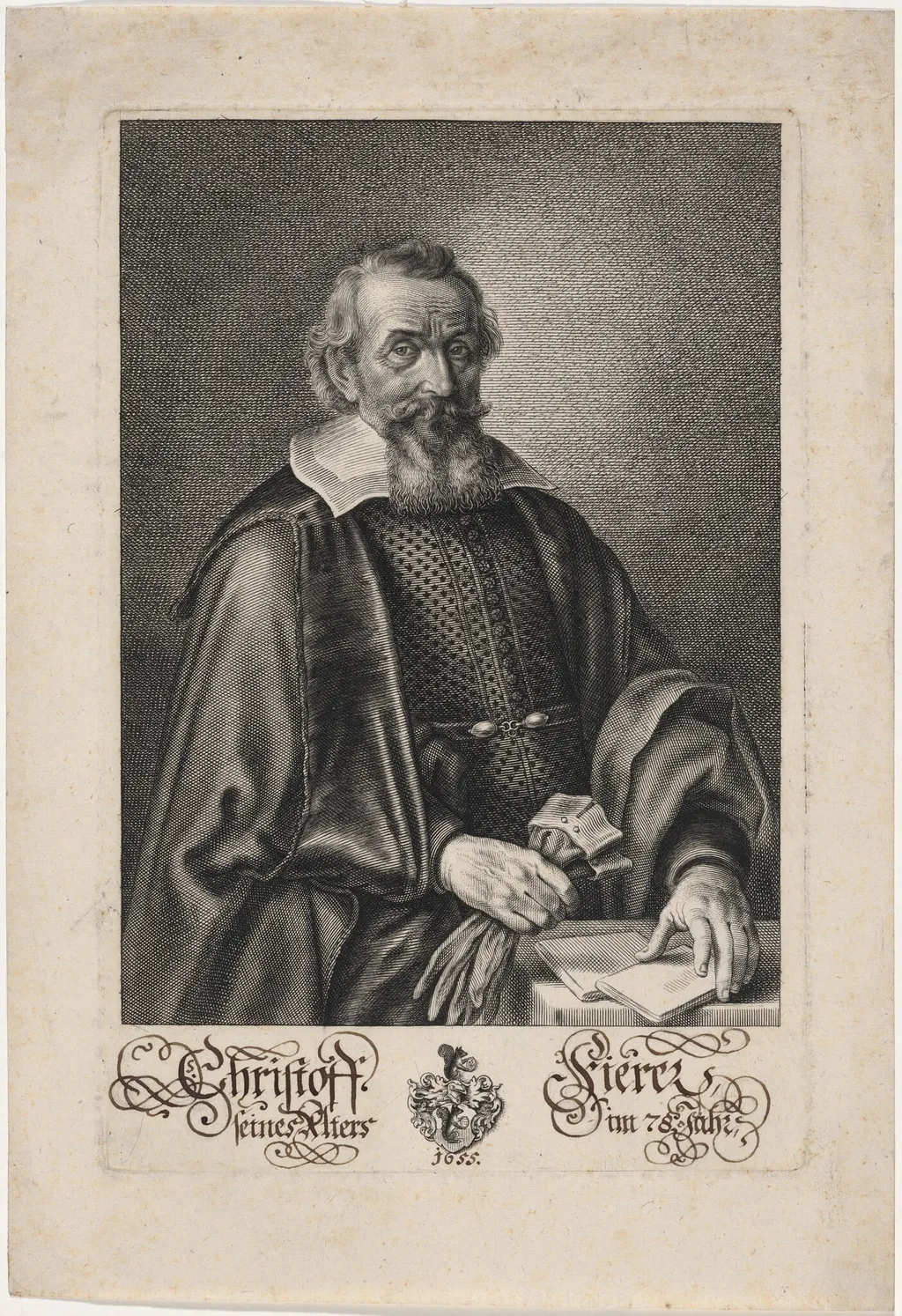 Christopher Fierer, by Unknown 19th Century, ink, 1655