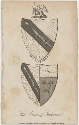 Coat of Arms of Shakespeare, by Unknown 19th Century