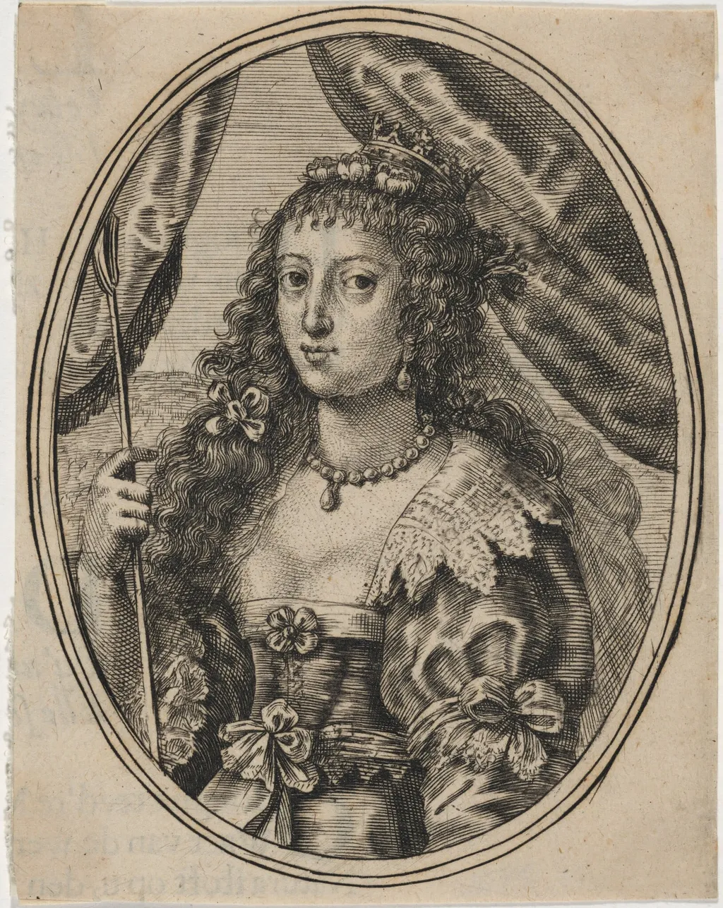 Elizabeth, Queen of Bohemia (?), by Unknown 19th Century, ink, 1850