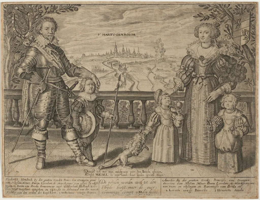 Family of Frederick Henry, Prince of Orange, by Unknown 19th Century, ink, 1850