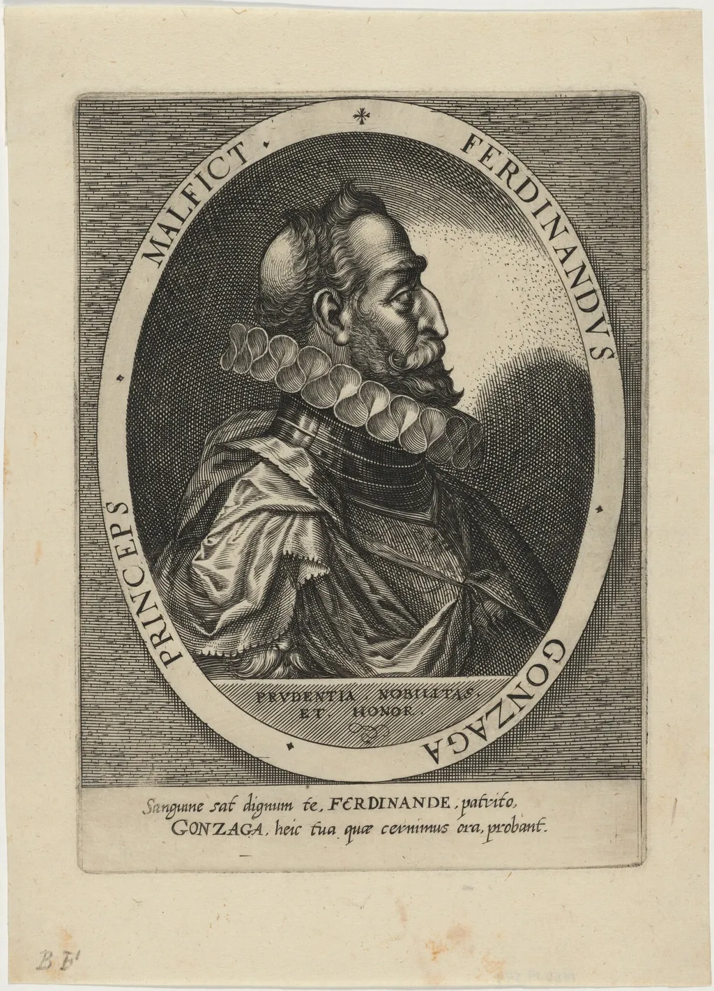 Ferdinand Gonzaga, by Unknown 19th Century, ink, 1850