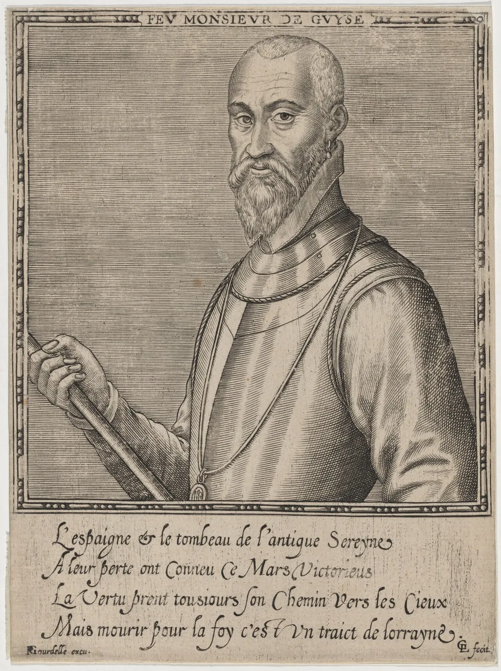 Francis de Lorraine, Second Duc de Guise, by Unknown 19th Century, ink, 1850