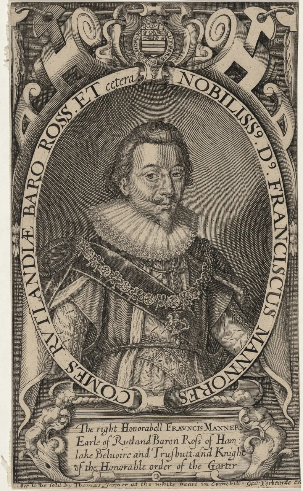 Francis Manners, Earl of Rutland, by Unknown 19th Century, ink, 1850