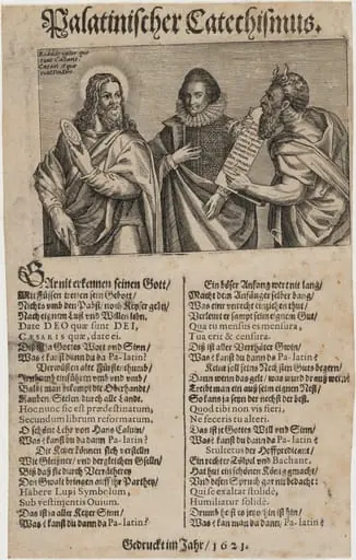 Frederick V, King of Bohemia Between Christ and Moses From the Palatine Catechism, by Unknown 19th Century