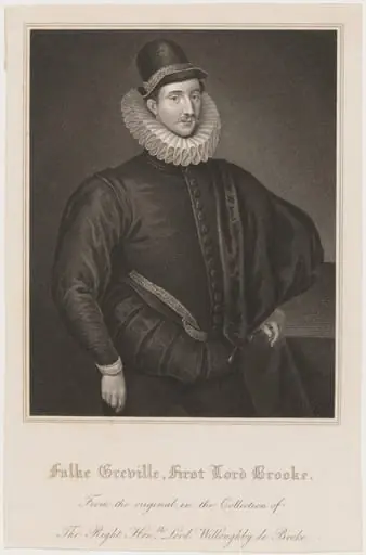 Fulke Greville, First Lord Brooke, Poet, by Unknown 19th Century