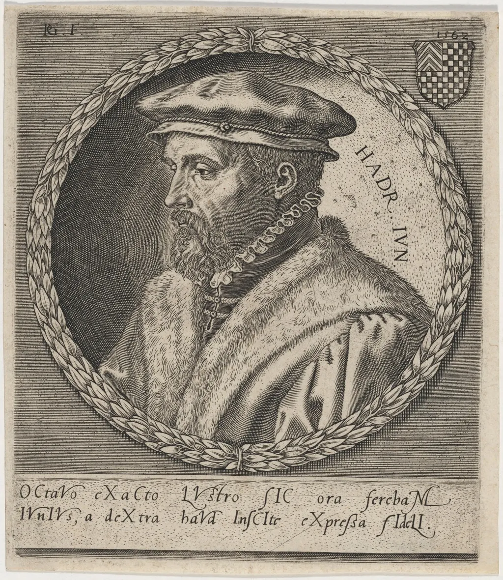 Hadrianus Junius, by Unknown 19th Century, ink, 1562
