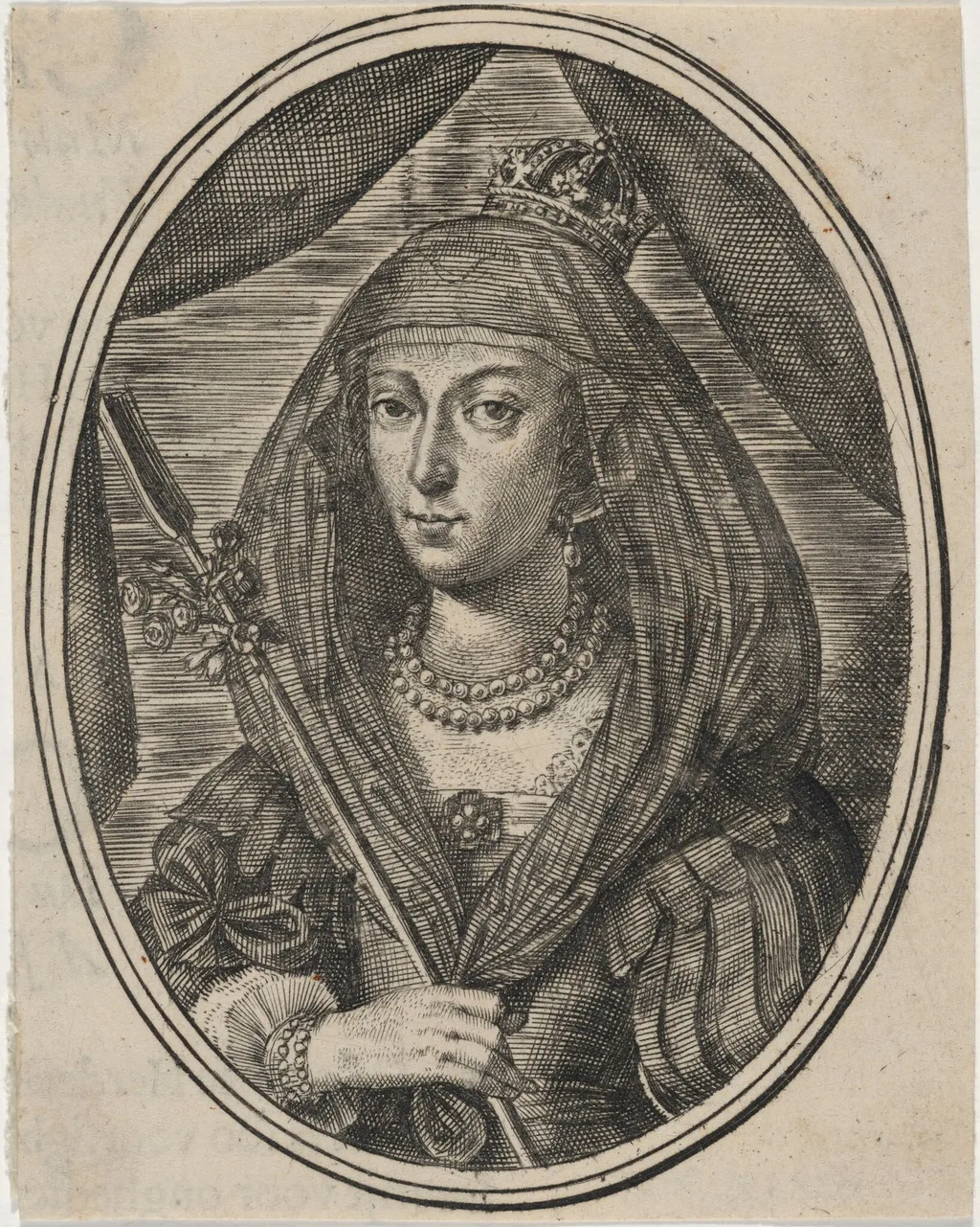 Henrietta Maria (?), by Unknown 19th Century, ink, 1850