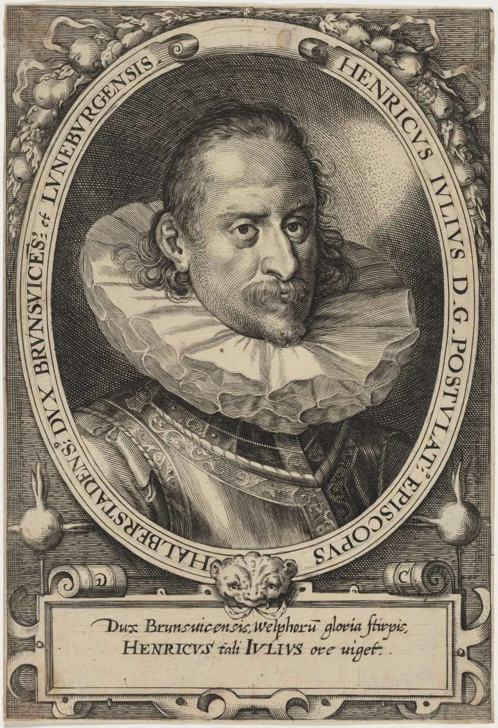 Henry Julius, Duke of Brunswick, Bishop of Halberstadt, by Unknown 19th Century, ink, 1850