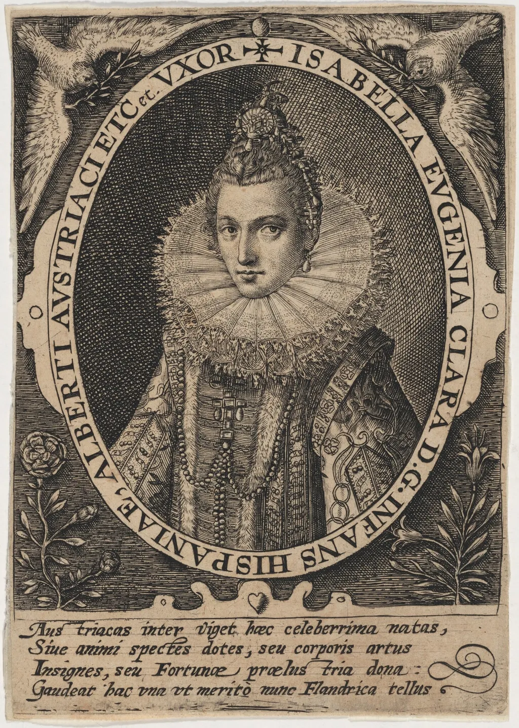 Isabella Clara Eugenie, by Unknown 19th Century, ink, 1850
