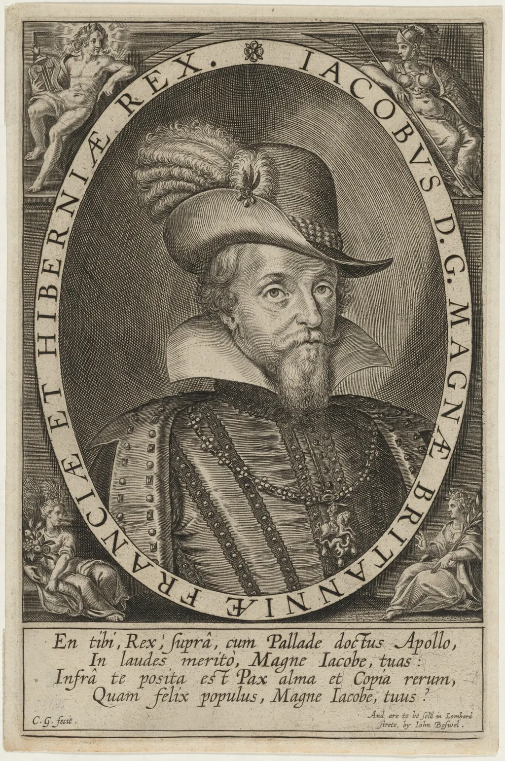 James I, by Unknown 19th Century, ink, 1850
