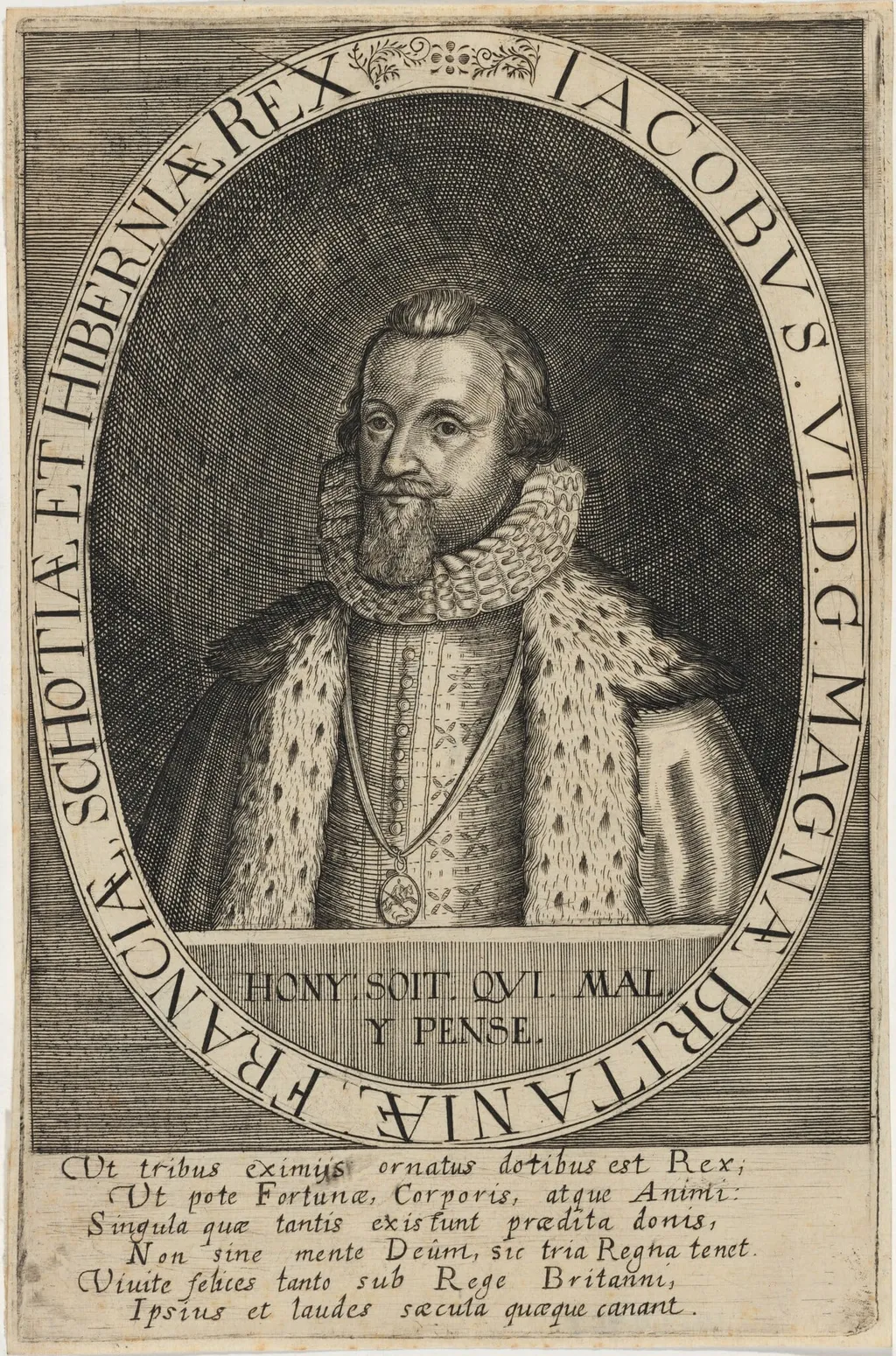James I, by Unknown 19th Century, ink, 1850