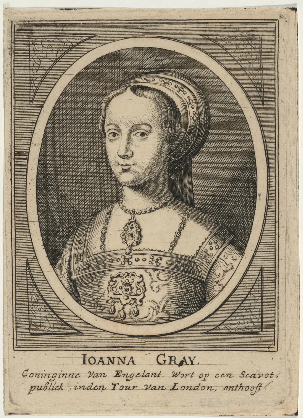 Joanna Gray (Lady Jane Grey), by Unknown 19th Century, ink, 1850