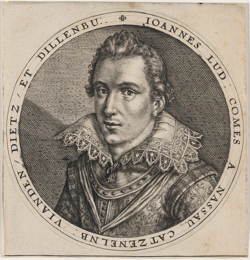 Johan Louis of Nassau, by Unknown 19th Century, ink, 1850