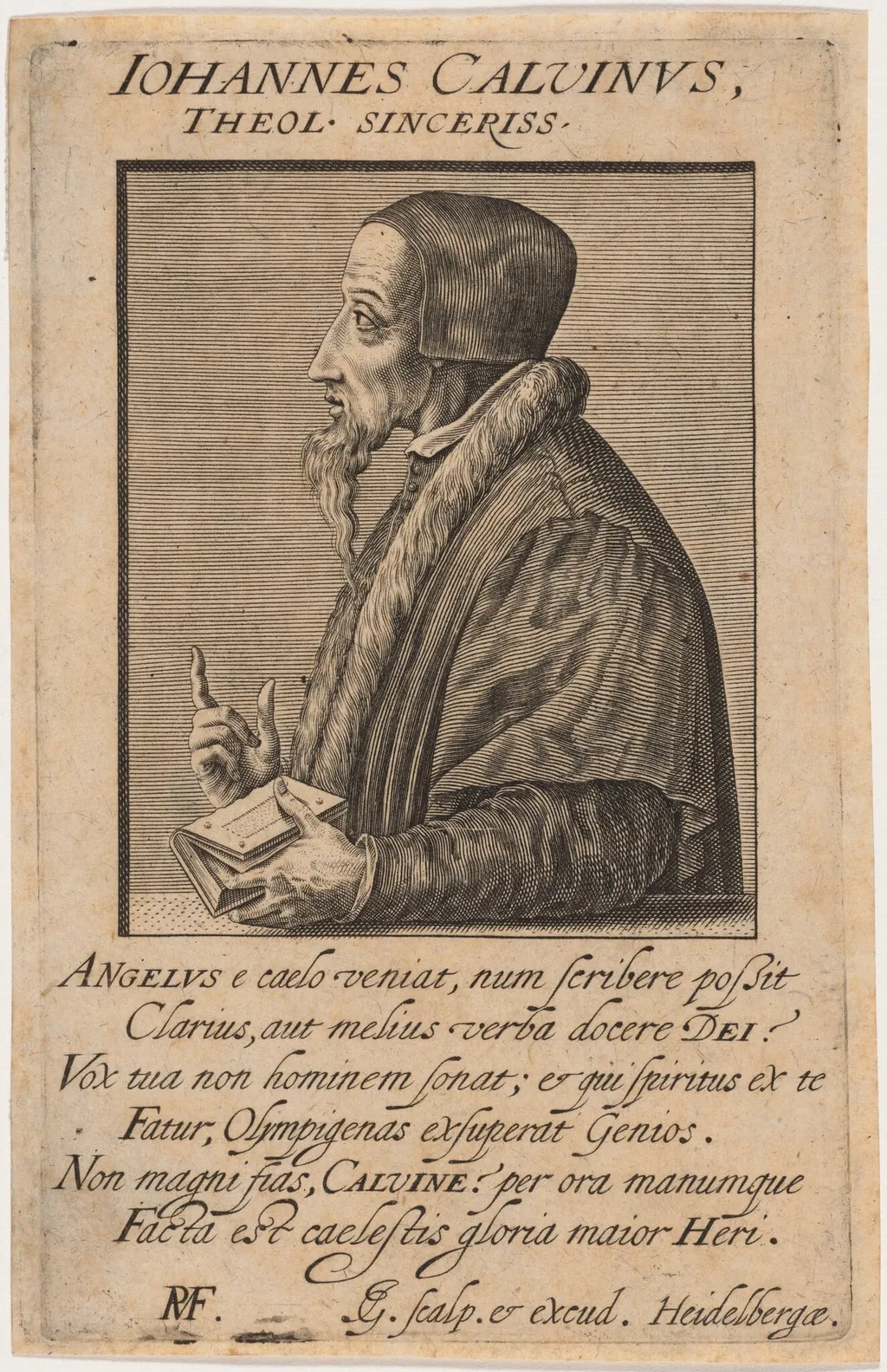 John Calvin, by Unknown 19th Century, ink, 1850