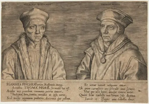 John Fisher and Sir Thomas More, by Unknown 19th Century