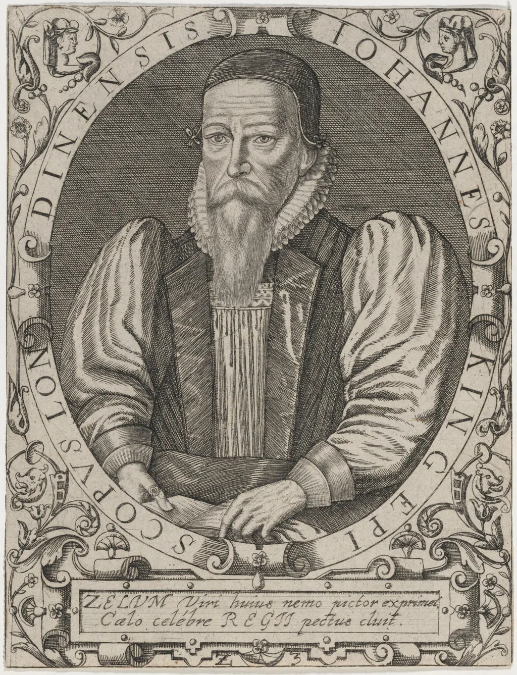 John King, Bishop of London, by Unknown 19th Century, ink, 1650