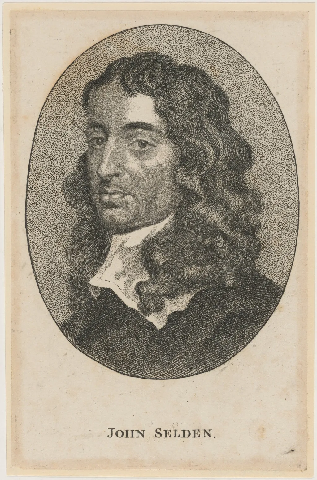 John Selden, Jurist and Antiquary, by Unknown 19th Century, ink, 1850